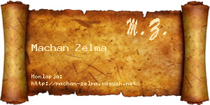 Machan Zelma névjegykártya